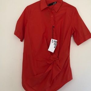 Orange love Moschino 96% cotton shirt